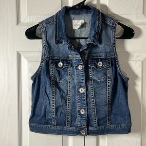 Warehouse One Women’s Small Denim Vest | Button Up | Sleeveless